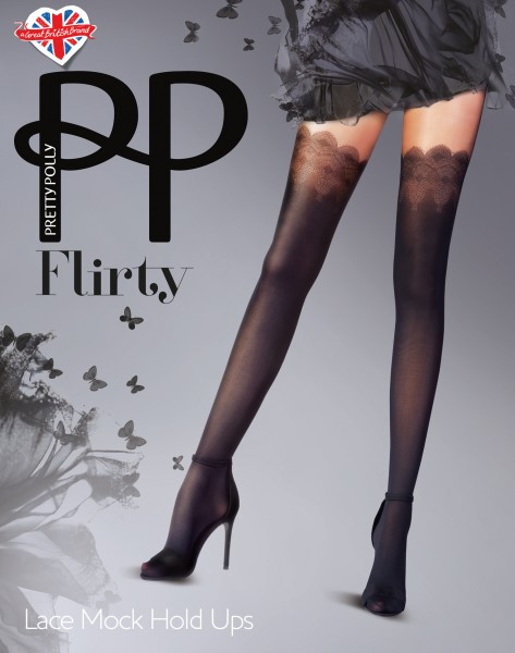 Pretty Polly - Lace Mock Hold up Tights