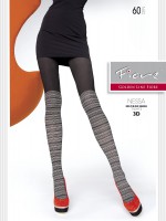 Fiore - Opaque mock over the knee tights with winter pattern Nessa, 60 denier Fiore - Opaque mock over the knee tights with winter pattern Nessa, 60 denier