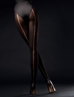 Fiore Wild Side - Mock back seam tights with tiny holes Fiore Wild Side - Mock back seam tights with tiny holes