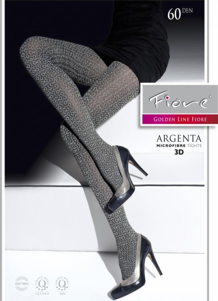 Fiore - Elegant all over pattern tights Argenta 60 DEN,