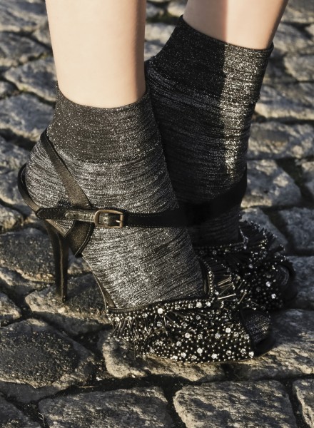 Gaspard Yurkievich and Gerbe - Designer ankle socks with gloss and sparkle effect Incroyable