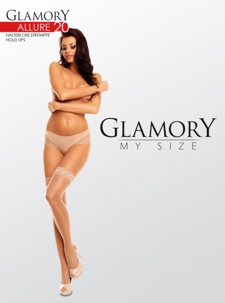 Glamory Allure 20 - Elegant gloss plus size hold ups