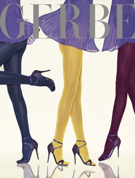 Gerbe - Exclusive opaque tights with silk velvet appearance Nymphea