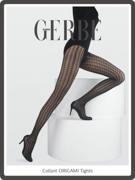 Gerbe - Elegant tights with geometric pattern Origami