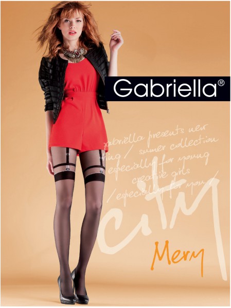 Gabriella - Stylish mock suspender tights