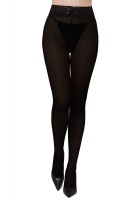 Preview: Annes Sensual 100 - Opaque tights with elegant lace finish at the top Preview: Annes Sensual 100 - Opaque tights with elegant lace finish at the top