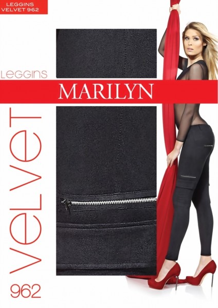 Marilyn - Trendy zip treggings Velvet, 120 DEN