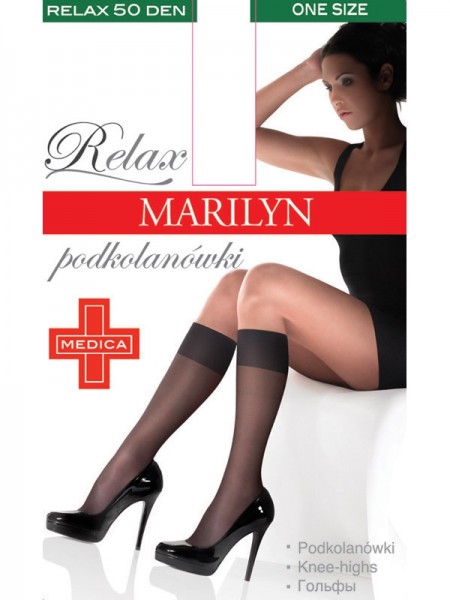 Marilyn Relax 50 denier knee highs with comfort welt