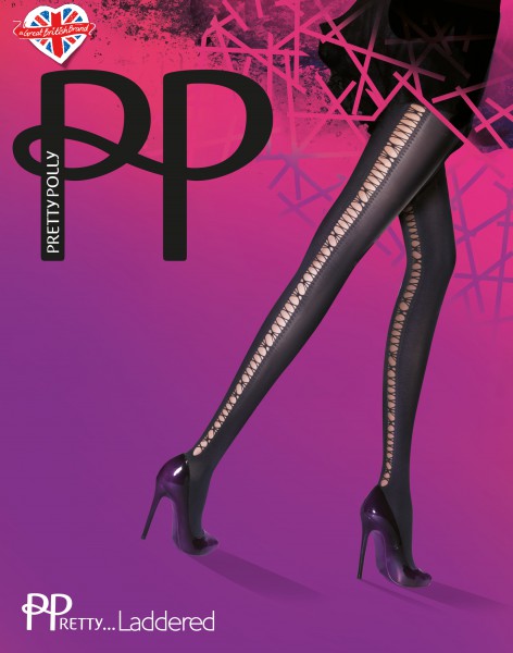 Pretty Polly - PPretty ... Laddered Lace Up Effect Tights