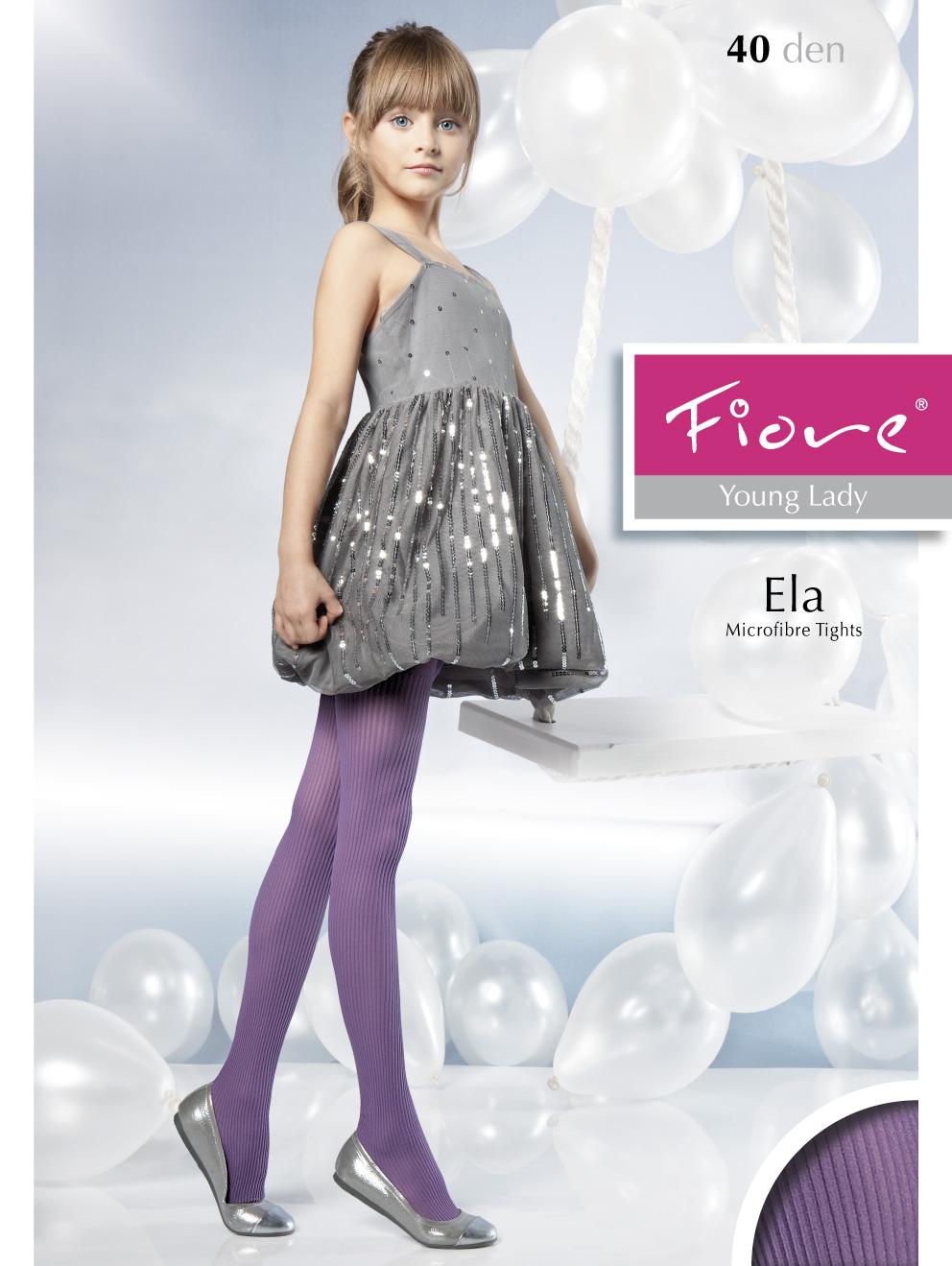 Fiore Childrens ribbed tights Ela 40 denier