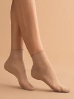 Fiore - 15 denier classic sheer ankle highs with a comfortable rolled welt Fiore - 15 denier classic sheer ankle highs with a comfortable rolled welt