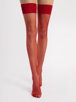 Fiore - Classic fishnet hold ups with sensuous patterned lace top Liza Fiore - Classic fishnet hold ups with sensuous patterned lace top Liza