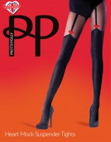 Pretty Polly - Heart Mock Suspender Tights Pretty Polly - Heart Mock Suspender Tights